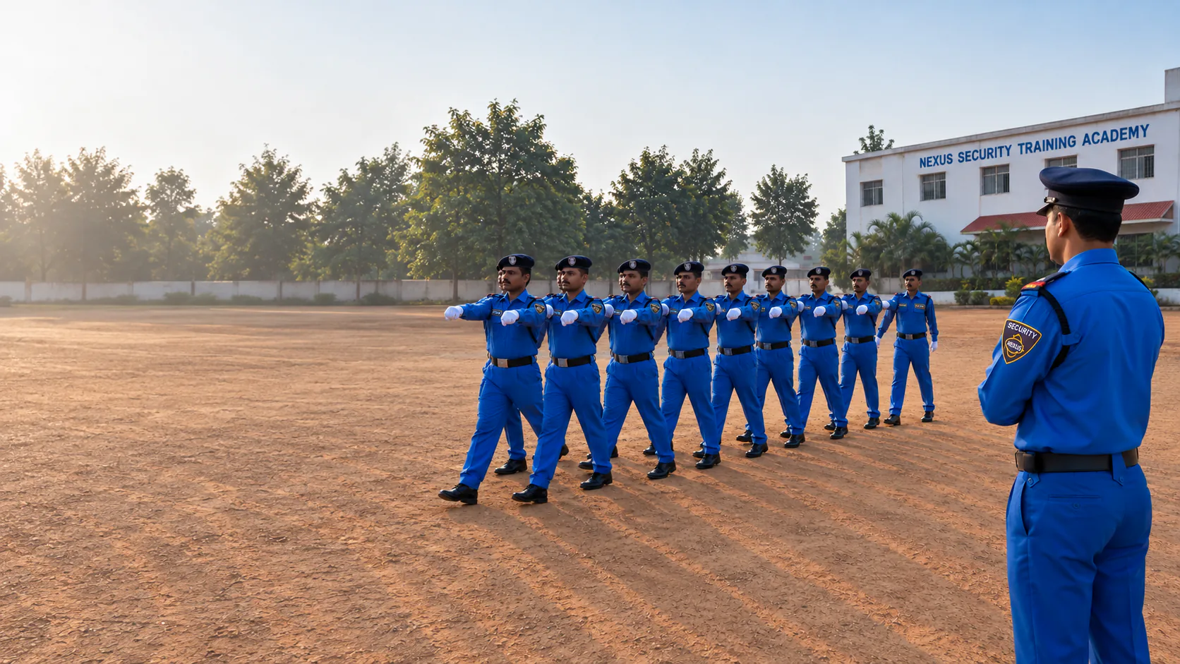 Nexus Security Training Academy personnel during parade training